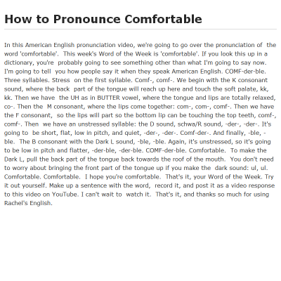 课件 How To Pronounce Comfortable Www Aboboo Com